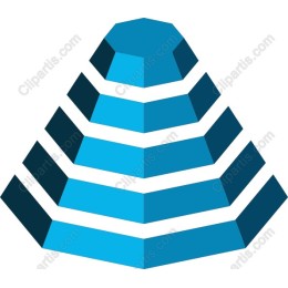 Geometric Blue Pyramid