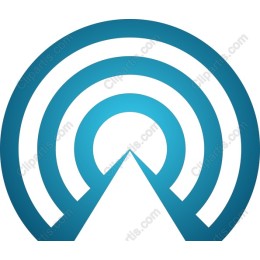 Modern Teal Layered Arcs