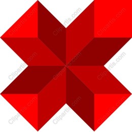 Red 3D Star - Geometric Graphic