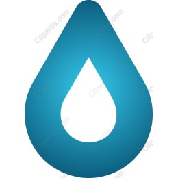 Vibrant Blue Water Droplet Clipart