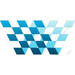 Geometric Blue Triangles