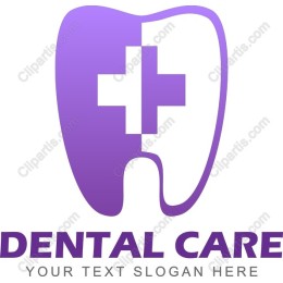 Dental Care with Cross Icon
