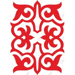 Red Ornate Swirl