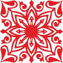 Red Floral Mandala