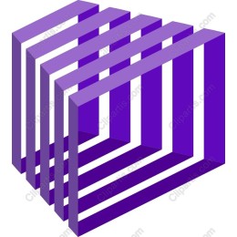 Purple 3D Layered