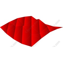Red Geometric Wave