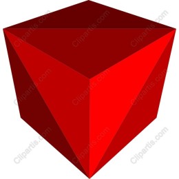 Red Geometric Pyramid
