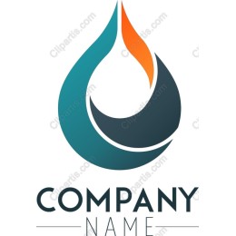 Dynamic Droplet Logo in Teal and Orange