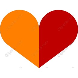 Vibrant Heart - Orange & Red