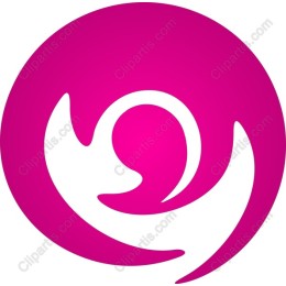 Vibrant Pink and White Logo
