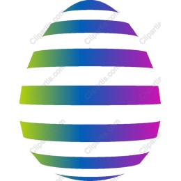 Colorful Striped Easter Egg
