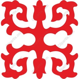 Elegant Red Ornamental