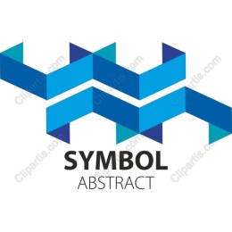 Abstract Geometric Symbol in Blue