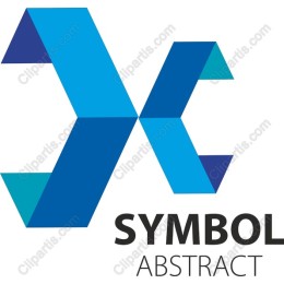 Abstract Symbol in Blue Tones