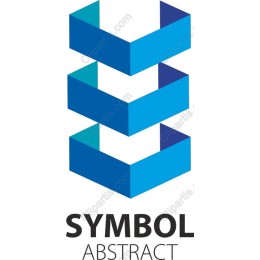 Abstract Blue Geometric Symbol