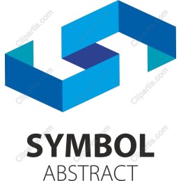 Abstract Blue Geometric Symbol