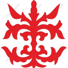 Red Ornate Flourish