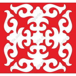 Elegant Red and White Ornate