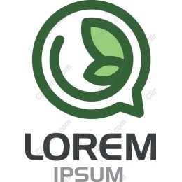 Eco-Friendly Leaf and Speech Bubble