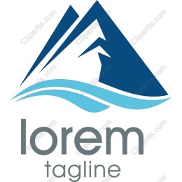 Stunning Mountain Wave Logo