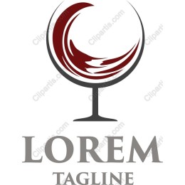 Elegant Wine Glass Logo