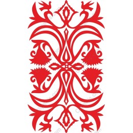 Intricate Red Floral Pattern