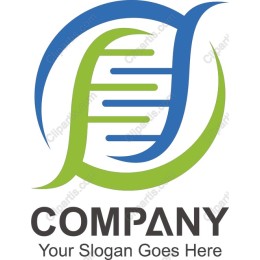 Stylized Blue and Green Logo