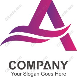 Dynamic Pink & Purple Letter A Logo