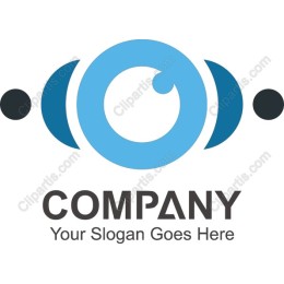 Abstract Blue and Black Logo