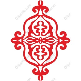 Elegant Red Ornamental
