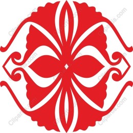 Red Floral Ornament