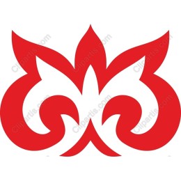 Red Floral Ornament