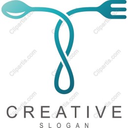 Culinary Infinity: Spoon & Fork Logo