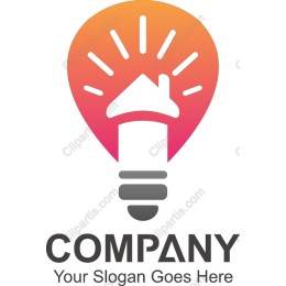 Creative Lightbulb House Logo