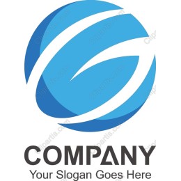 Dynamic Blue Sphere Logo