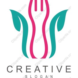 Creative Culinary with Fork and Leaves