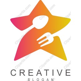Creative Star Food Logo