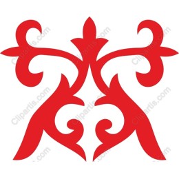 Red Decorative Motif - Elegant