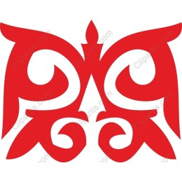 Red Ornamental Butterfly