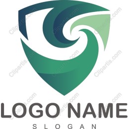 Dynamic Green Shield Logo