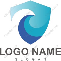 Dynamic Shield Wave Logo