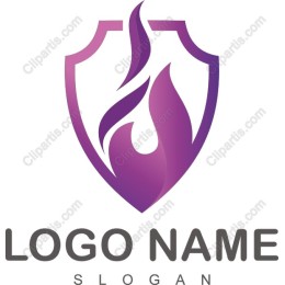 Elegant Shield and Flame Logo