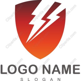 Dynamic Shield Logo with Lightning Bolts