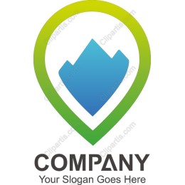 Mountain Location Pin Logo