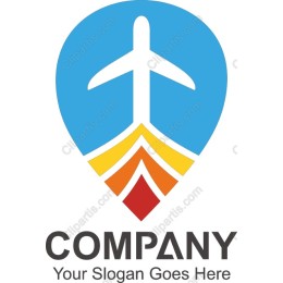 Dynamic Airplane Travel Logo