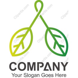 Eco-Friendly Intertwined Leaves Logo