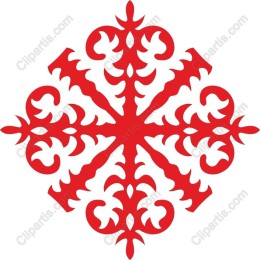 Red Ornate Snowflake