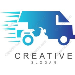 Dynamic Delivery Truck with Creative Slogan