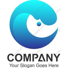 Gradient Blue Circular Logo