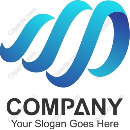 Dynamic Blue Waves Logo